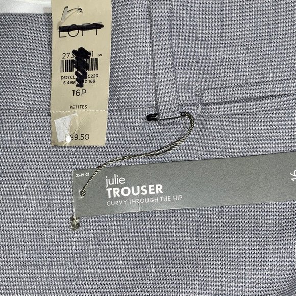 LOFT "Julie" Curvy Grey Trousers (16P) - Picture 4 of 6